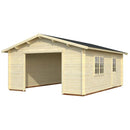 Roger 4.5m x 5.5m Extra Wide Log Cabin Single Garage - Double Doors